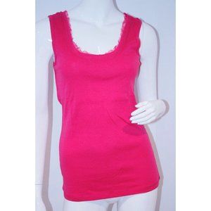 LINQ Pink Watermelon TANK Top SHIRT Silk TRIM